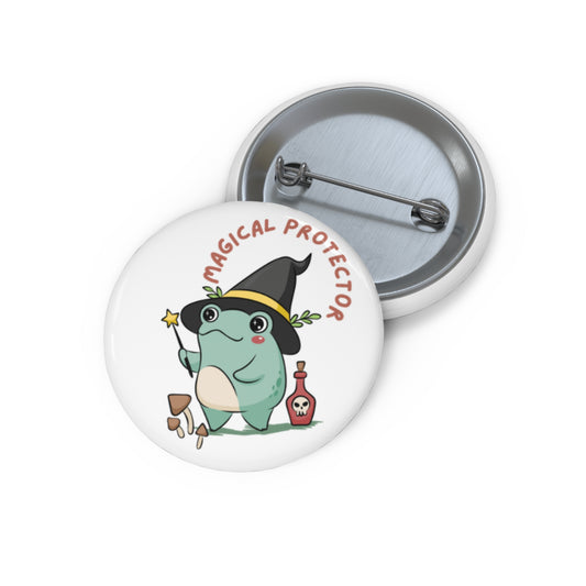 Frog Pin Button, Magical Protector