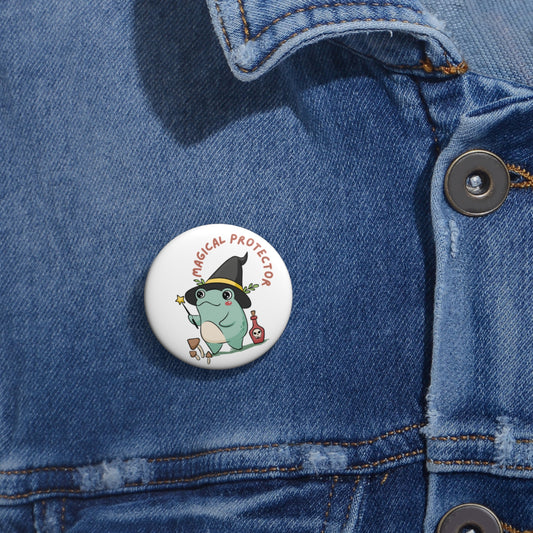 Frog Pin Button, Magical Protector